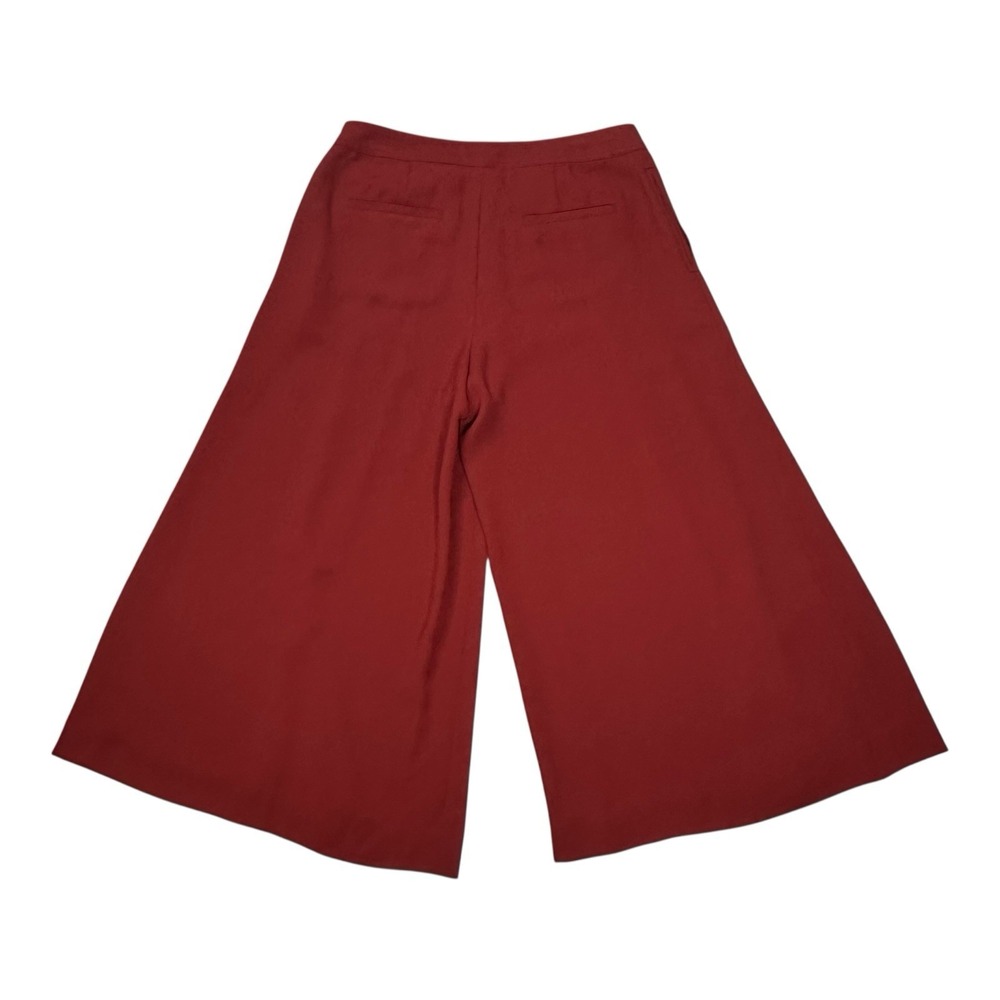 Anthropologie Rust Red Cropped Wide-Leg Pants - Picture 3 of 15